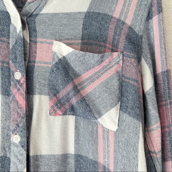 Rails Hunter Plaid Button Down In Mulberry Blue Size XS - Picture 4 of 16
